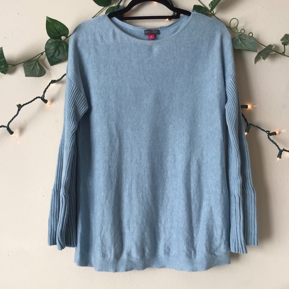Vince Camuto Blue Bell Sleeve Sweater